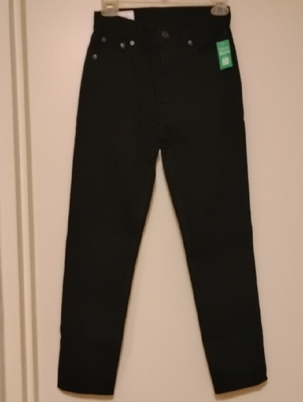 GAP High Rise Cheeky Straight Jeans Black Wash Size 24/00 Regular NWT